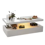 Aesthetic Irregular Coffee Table Italian Design Gloss Games Portable Vintage Coffee Table Living Room Bijzettafel Room 5