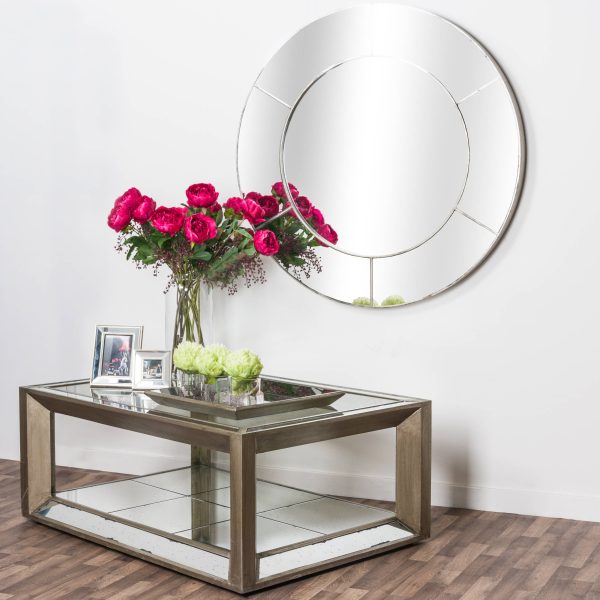 Full Reflections Glass Mirrored Coffee Table 4