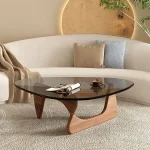 Household Glass Coffee Table Solid Wood Coffee Table Living Room Bedroom Minimalist Tea Table Fashion Modern 2