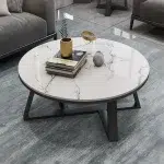 Light Luxury Nordic Coffee Tables Round Small Apartment Bar Club Side Table Simple Aesthetic Unique Muebles 4