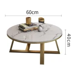 Light Luxury Nordic Coffee Tables Round Small Apartment Bar Club Side Table Simple Aesthetic Unique Muebles 5