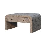 Marble Effect Coffee Table with Drawers 3