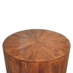 Round Chestnut Wooden Coffee Table 1