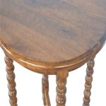 Tall Narrow Round Wooden Coffee Table 2