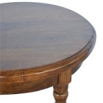 Tall Narrow Round Wooden Coffee Table 3