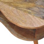 Wave Shaped Coffee Table with Drawer 5