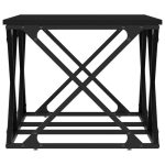 Black Rectangular Wooden Coffee Table 1