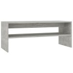 Concrete Effect Rectangular Coffee Table with undershelf 2