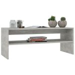 Concrete Effect Rectangular Coffee Table with undershelf 3