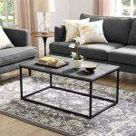 Concrete Effect Top Rectangular Coffee Table 4