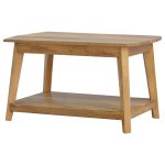 Oak Rectangular Coffee Table with undershelf 2