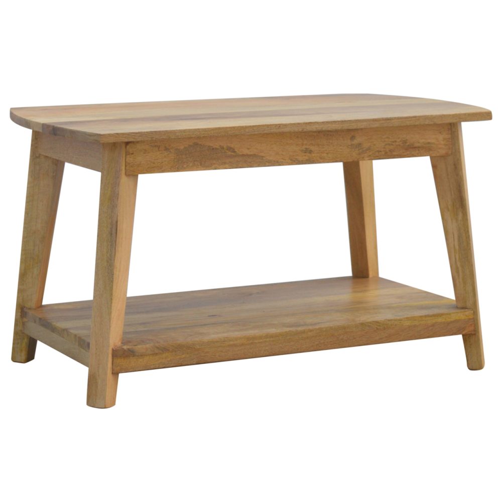 Oak Rectangular Coffee Table with undershelf 3