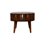 Oval Top Chestnut Coffee Table with undershelf 6