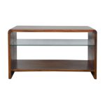 Rectangular Chestnut Coffee Table with Glass undershelf 1