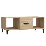 Rectangular Oak Coffee Table with Compartment 3