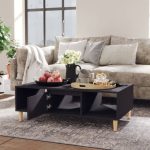 Rectangular Wooden Storage Coffee Table with Drawer 1