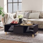 Rectangular Wooden Storage Coffee Table with Drawer