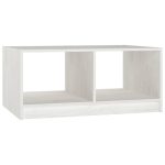 White Pinewood Rectangular Coffee Table 1