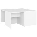 White Square Wooden Coffee Table 3