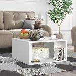 White Square Wooden Coffee Table 4