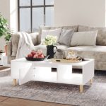 White Wooden Shelved Coffee Table 1 1