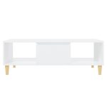 White Wooden Shelved Coffee Table 2 1