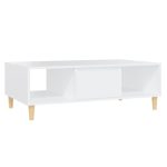 White Wooden Shelved Coffee Table 3 1