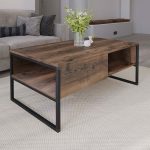 Melamine Coffee Table In Smoked Walnut