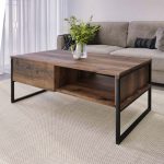 Melamine Coffee Table In Smoked Walnut 2