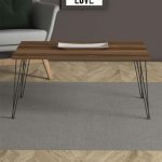 Metallic Melamine Coffee Table In Walnut 2